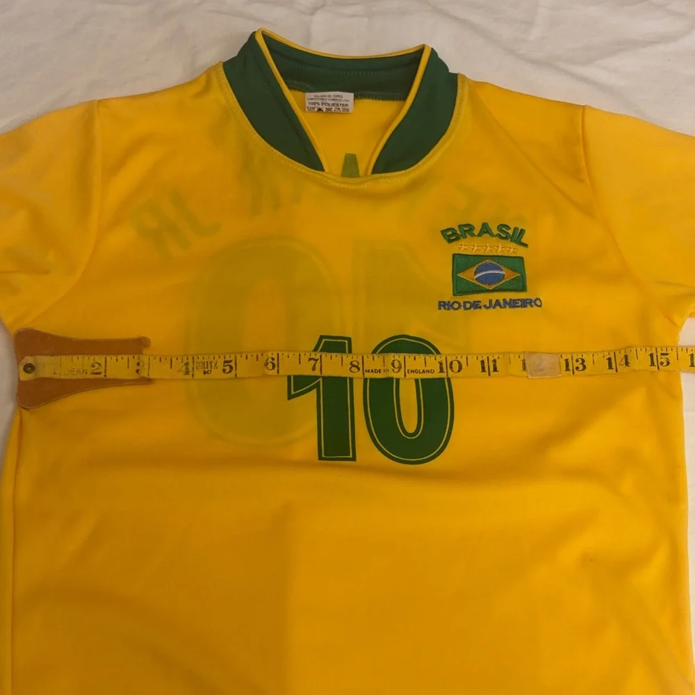 Kids Brazil Soccer Neymar Jr. Jersey - Yellow & Green - Picture 7 of 9
